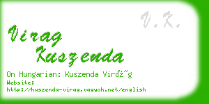 virag kuszenda business card